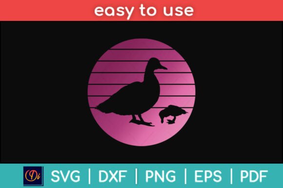 Duck Retro Style Vintage Svg Png File Review