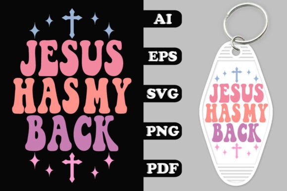 Jesus Has My Back Key Chain SVG