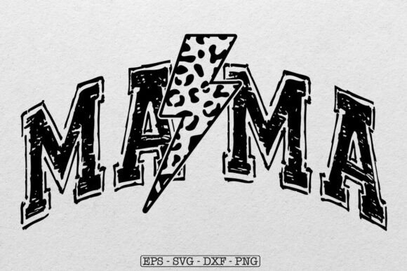 Mama Leopard Bolt SVG, Lightning Mama