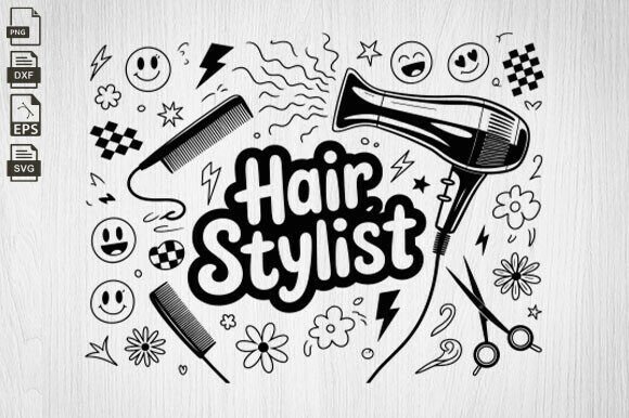 Retro Hair Stylist SVG Review for Embroidery