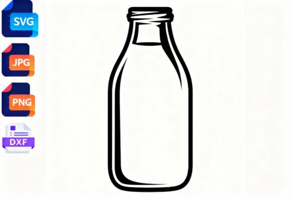 Retro Milk Bottle SVG Clipart Review