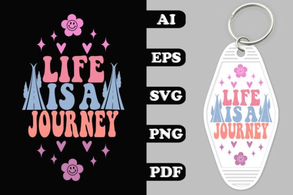 Retro Style Motel Key Tag Design Life is
