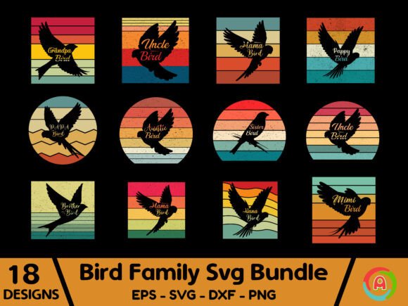 Vintage Retro Bird Family Svg Bundle Review