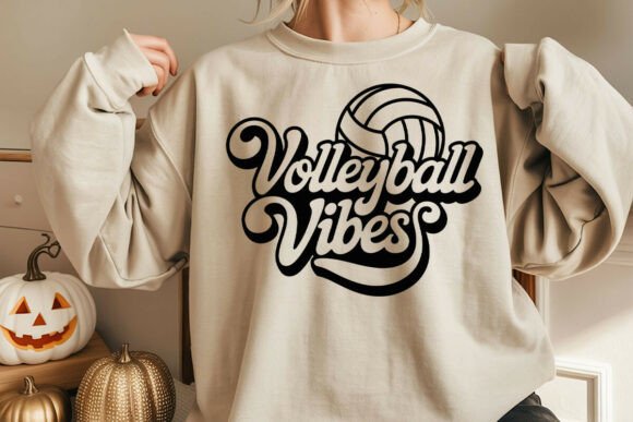 Volleyball Vibes SVG PNG Retro Game Day Review
